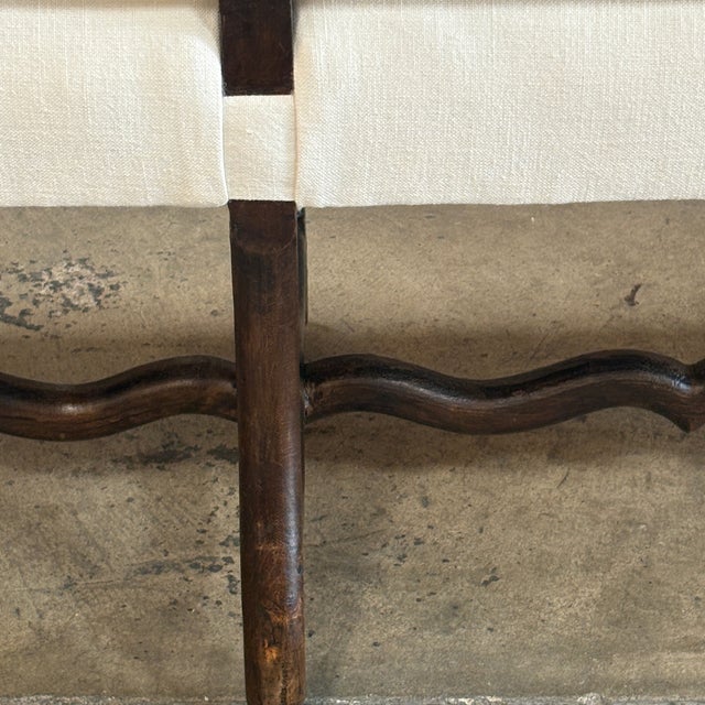 White Early 20th Century Louis XIV Style French Walnut Os De Mouton Sofa For Sale - Image 8 of 11