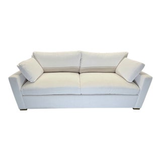 Rh Belgian Track Arm Sofa – 7' Luxe Depth Parà Italian Performance Basket Weave | White | Down Feather Fill For Sale