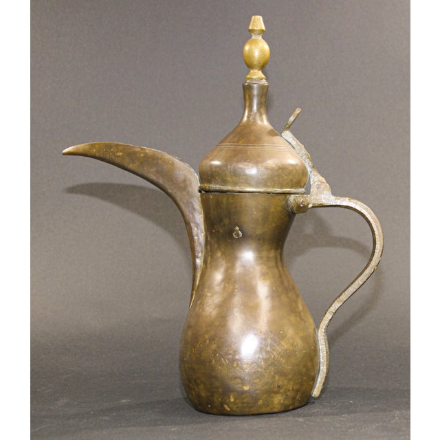 1940s Middle Eastern Moorish Dallah Arabic Coffee Pot For Sale - Image 5 of 13