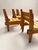 1960s Vintage Brutalist Wooden Armchairs, 1960s, Set of 4 For Sale - Image 5 of 8