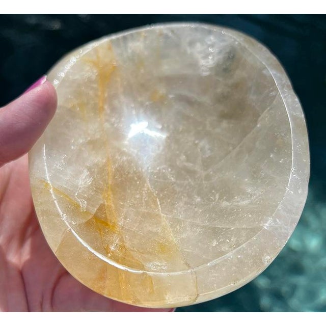Golden Healer Quartz Crystal Bowl from Brazil ☀️ This exquisite Golden Healer Quartz Crystal Bowl from Brazil glows with a...
