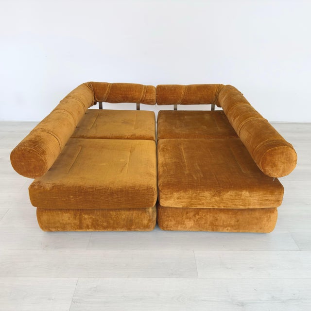 Textile Italian Modular Sofa, 1970s For Sale - Image 7 of 18