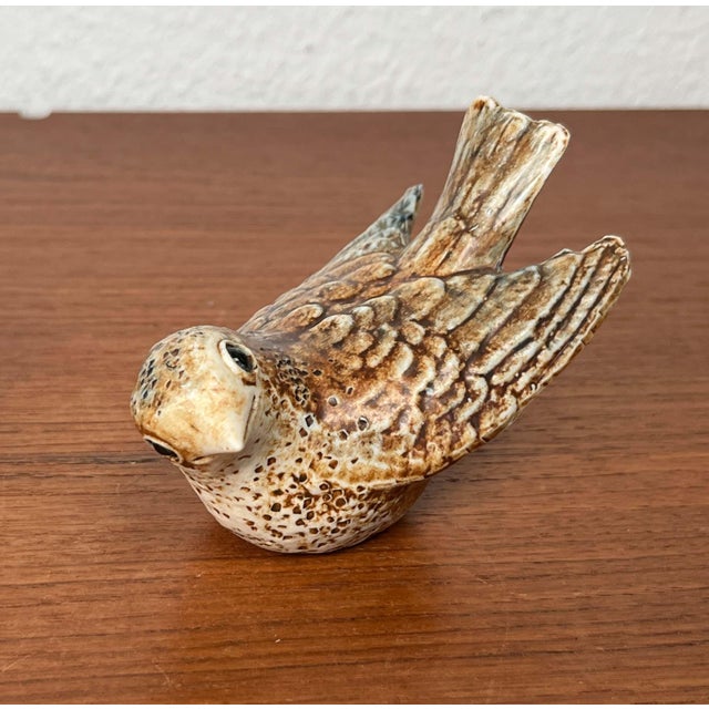 Beige Mid-Century Modern Danish Studio Pottery Bird Figurines by Poul Hauch Carlsen, 1960s, Set of 2 For Sale - Image 8 of 18