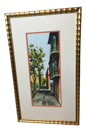 1960s "New Orleans" Watercolor Painting by Robert M.Rucker