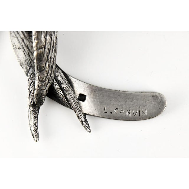 Art Nouveau Bronze Sculpture of Swallows by Louis Albert Carvin, 1900 For Sale - Image 9 of 10