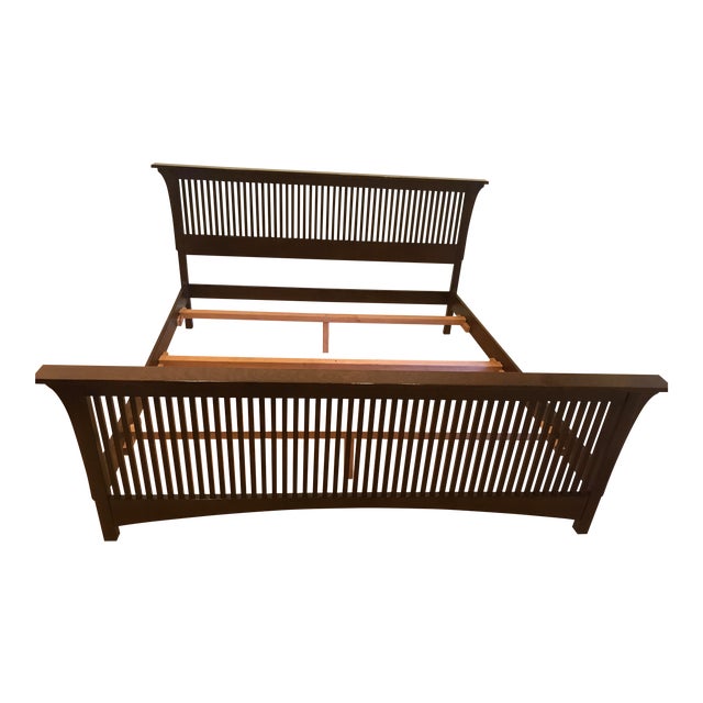 Stickley Mission Oak Spindle King Size Bed Chairish