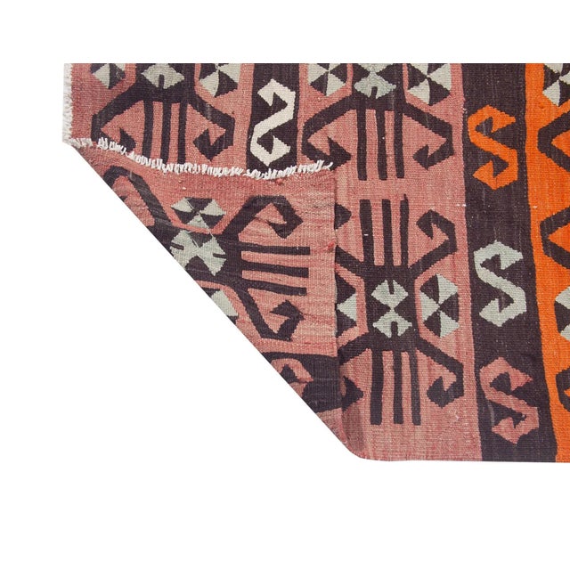 Mid 20th Century Vintage Decorative Turkish Kilim Runner For Sale - Image 5 of 6