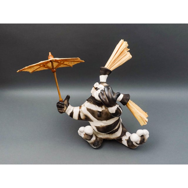 Whimsical Andrew Rodriguez Luguna Pueblo New Mexico 2000 "You Know Who" Pottery Sculpture. Measures approximately 14 1/4"...