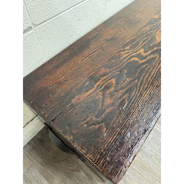 Antique Primitive Painted Pine Blanket Chest Trunk For Sale - Image 11 of 15