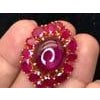 Bochic "Orient" Vintage 50 Carat Natural Multi Ruby Ring Set 18K Gold &Silver For Sale - Image 16 of 18