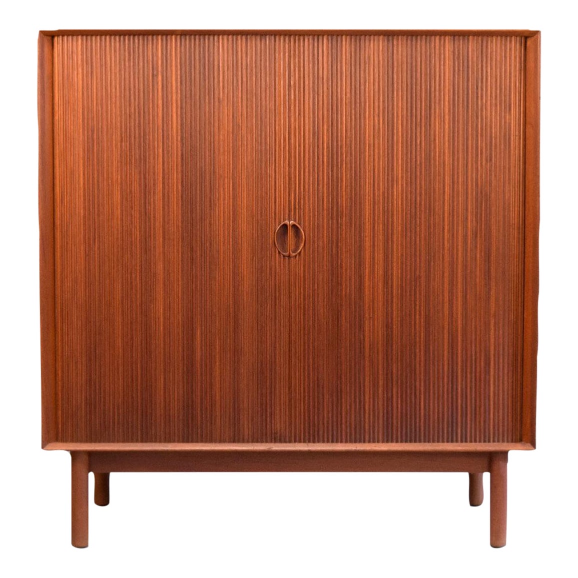 On Hold - Hvidt and Mølgaard Teak Tambour Door Cabinet No ...