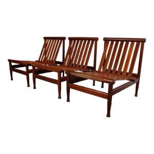 Petite Danish Teak Slipper Chair by Kai Lyngfeldt Larsen for Søborg -3 Available