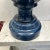 Blue Ceramic Openwork Tabletop Lamp With Top and Bottom Light Sources For Sale - Image 10 of 11