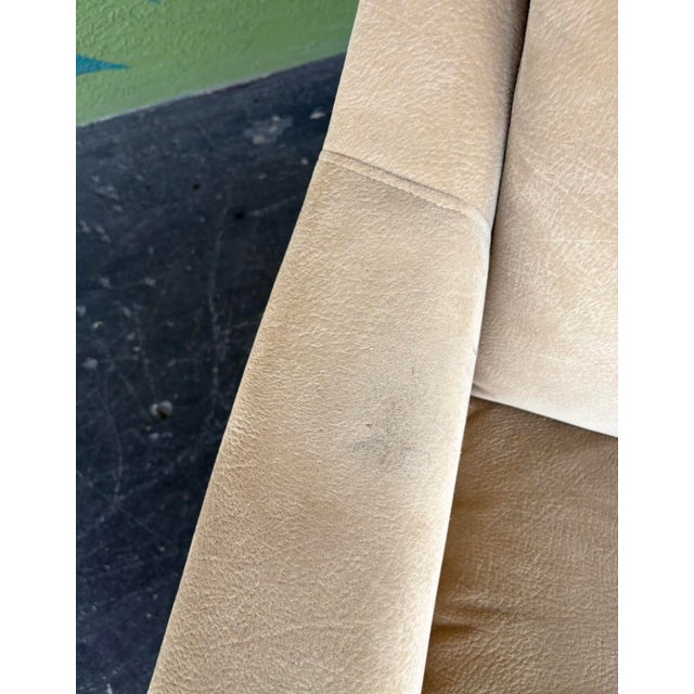 Wood Mid Century Swivel Club Chair in the Style of Milo Baughman For Sale - Image 7 of 14