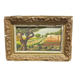 Vintage Miniature French Country Painting