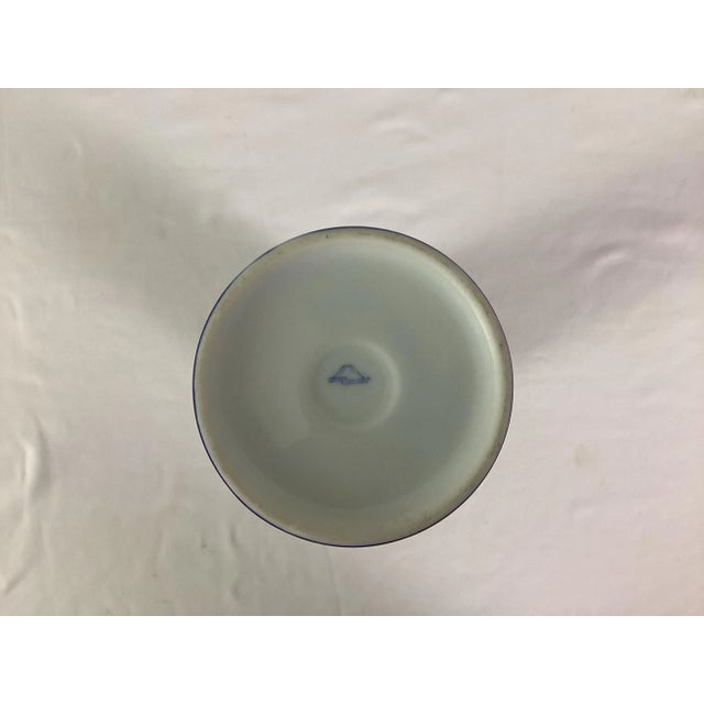 1950s 1950s Fukagawa Japanese Cobalt Vase With Gold Rim For Sale - Image 5 of 6