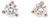 Round 3mm - Lab-Created Diamond Martini Studs in 14k Solid Gold-Set of 2 For Sale
