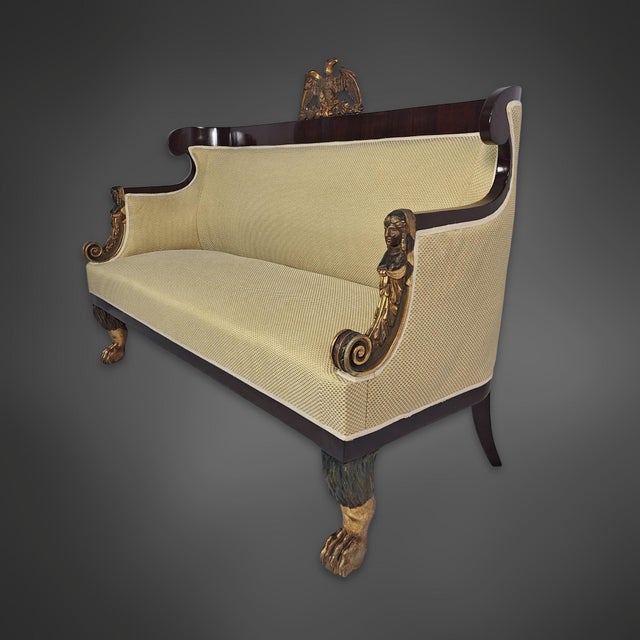 Viennese Biedermeier Sofa and Armchairs in Mahogany, 1810, Set of 3 For Sale - Image 11 of 18