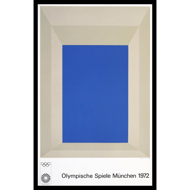 Original 1972 poster by Josef Albers "Olympische Spielen Muenchen" (Olympic Games Munich), published for Edition Olympia...