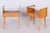 Mid-Century Modern Bedside Tables in Oak and Glass, 1950s, Set of 2 For Sale - Image 4 of 11