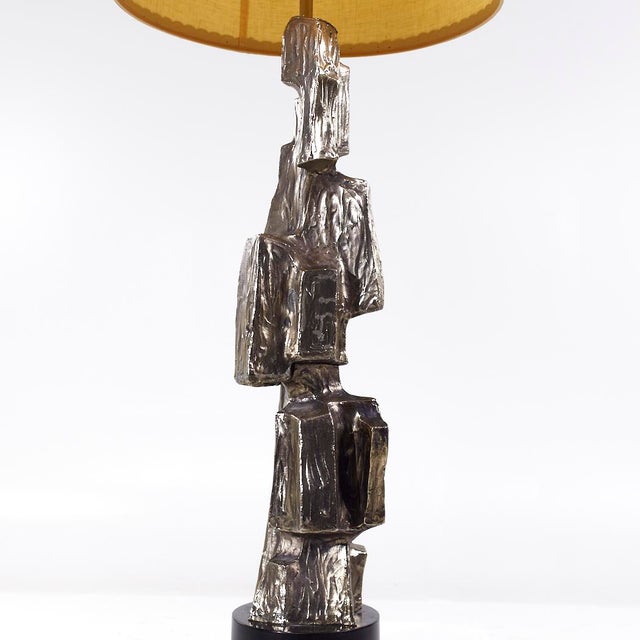 Metal Richard Barr for Laurel Brutalist Mid Century Lamp For Sale - Image 7 of 7