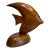 Mid Century Nautical Angelfish Solid Wood Tabletop Sculpture For Sale