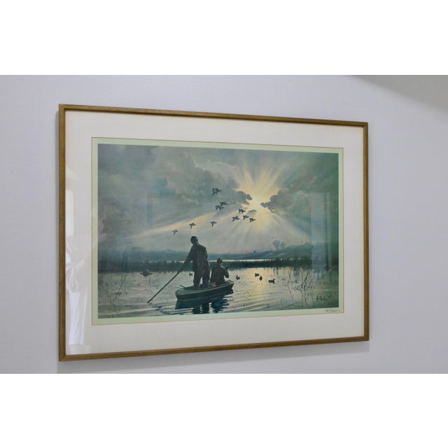 A beautifully preserved signed Artist’s Proof of “Daybreak on the Marshes” by celebrated American wildlife artist Leslie...