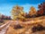 1970s 1970’s B. J. Bailey Autumn Country Path Landscape Oil on Canvas Painting, Rustic Wood Framed For Sale - Image 5 of 12