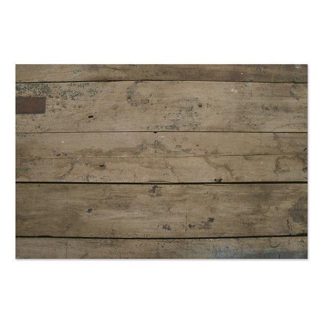 Teak Worktable with Blue Patina For Sale - Image 3 of 6