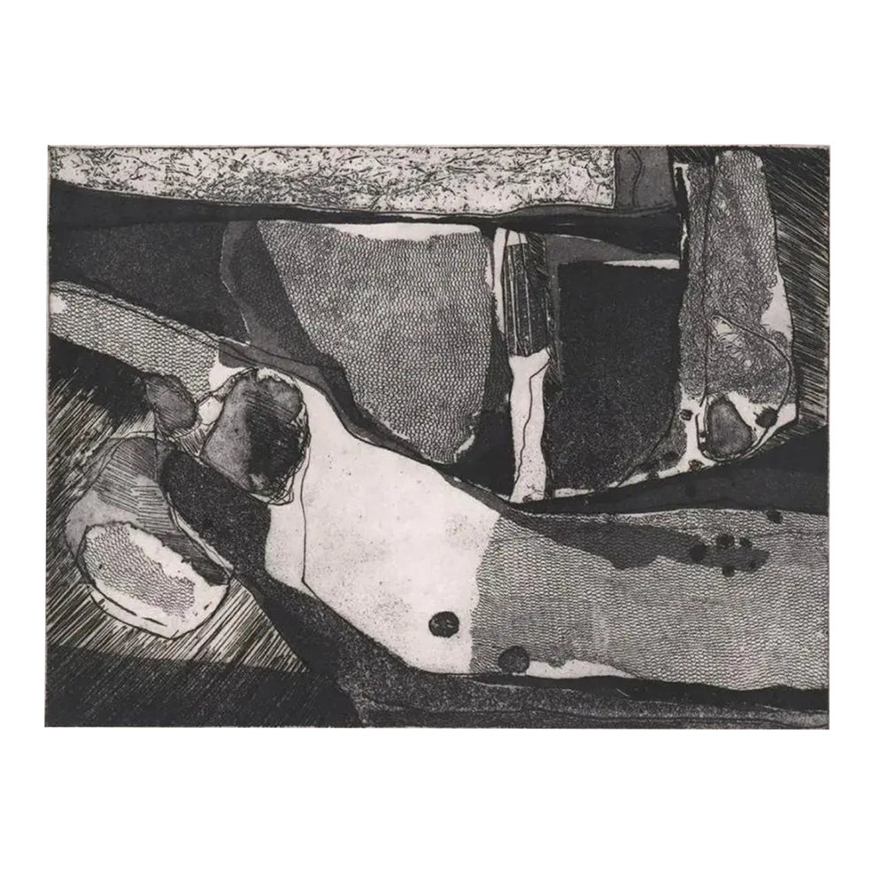 1970s Lin Warren Abstract Etching | Chairish
