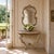 Italian artistry and Rococo movement come together beautifully in this 19th century carved giltwood mirror, a piece...
