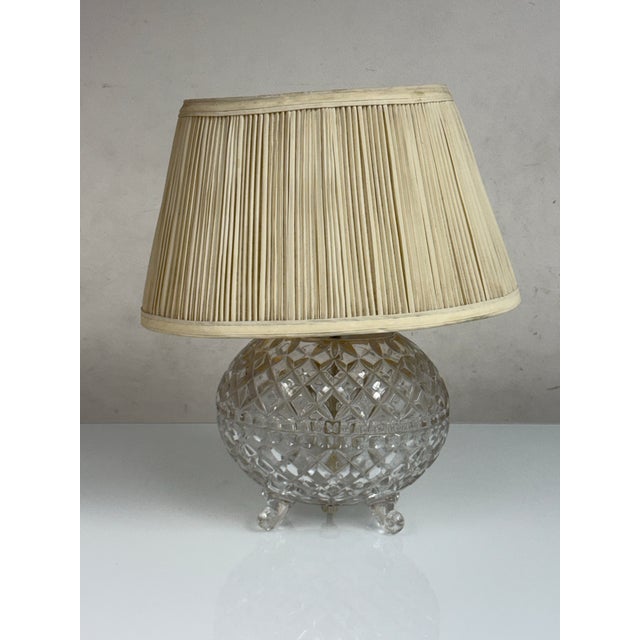 Design Plus Gallery presents a Vintage Pressed-Glass Globe Table Lamp from Fine Art Lamps. The clear molded glass base is...