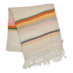 Cashmere and Linen Striped Shawl/Throw by Tory Burch -