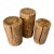 Set of Three Solid Wood Stump Side Tables For Sale