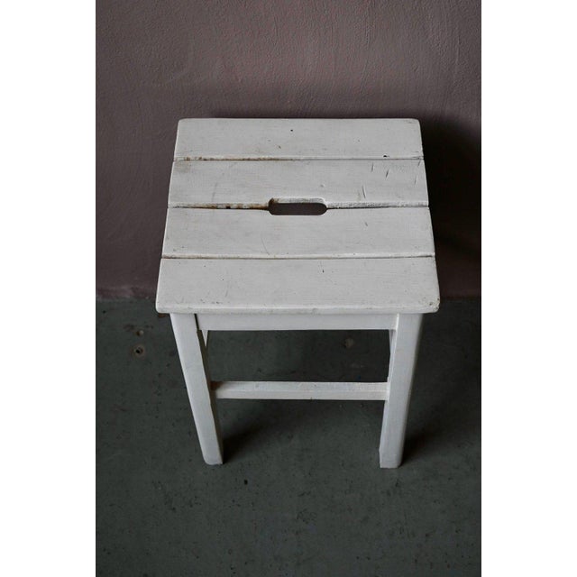 Vintage Bohemian Wooden Farmhouse Stool, 1950s For Sale - Image 6 of 9