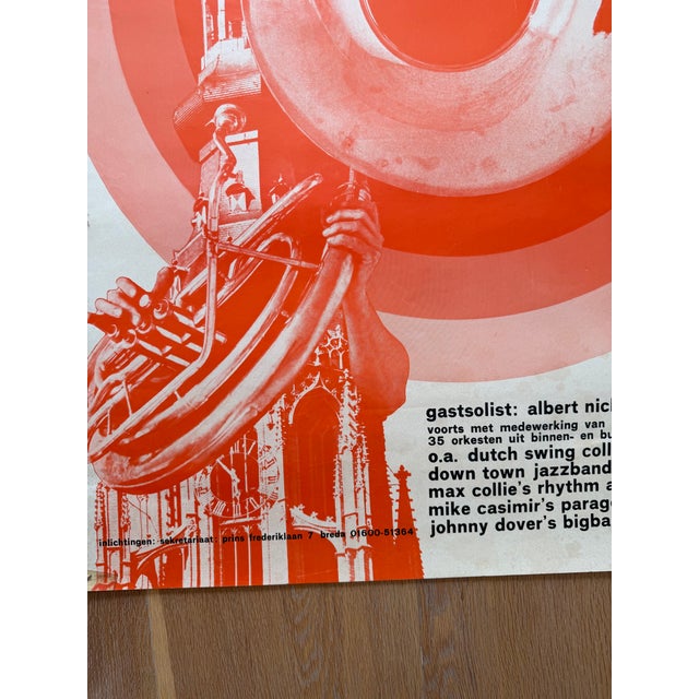 Orange Vintage Oude Stijl Jazz Festival Breda Poster, Netherlands For Sale - Image 8 of 9