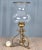 1990s 1990s 23.5" Castilian Imports Solid Brass Scroll & Glass Hurricane Candle Holder For Sale - Image 5 of 15