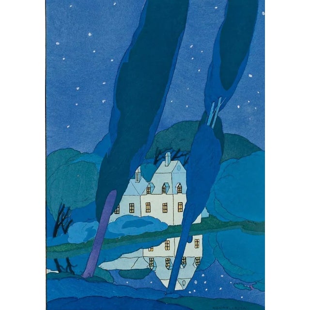 Landscape is an original pouchoir artwork realized in 1920 by Leonardo Brunelleschi. The State of preservation is very...