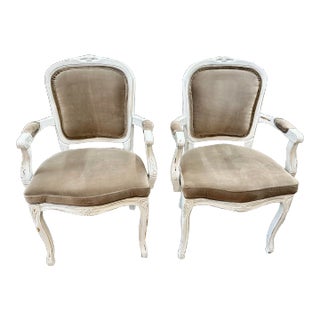 French Provincial Style Chairs, Pair For Sale