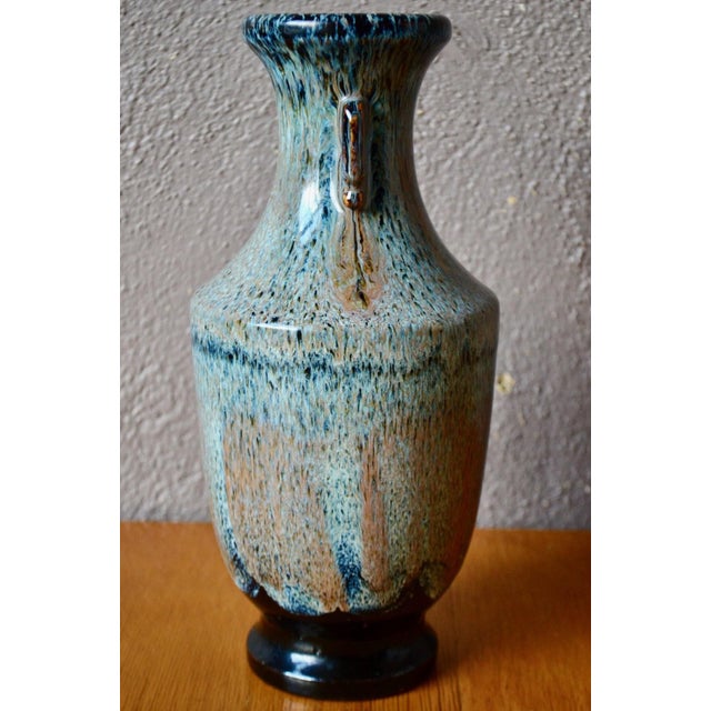 1960s Art Deco Vase in Polychrome Glazed Stoneware, 1960s For Sale - Image 5 of 10
