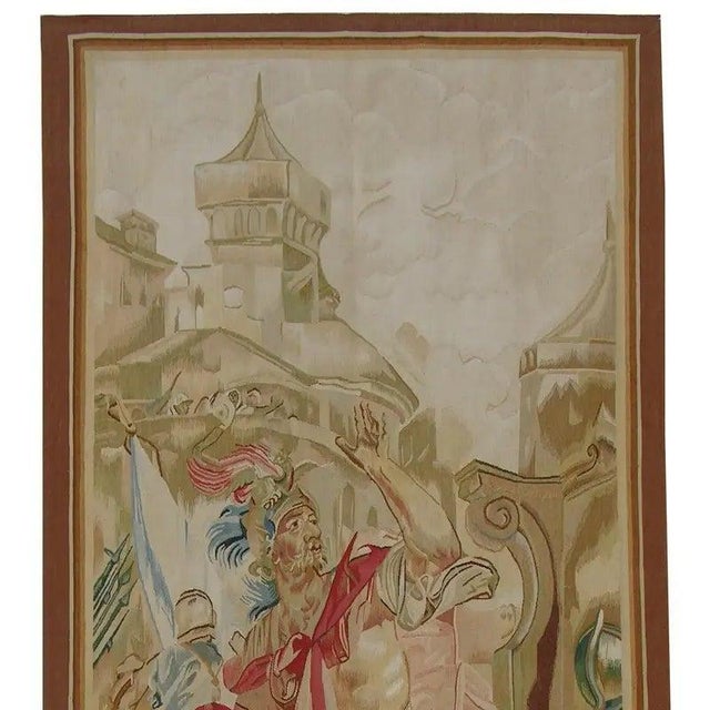 Traditional 1990s Vintage Tapestry Depicting a Gladiator in Action For Sale - Image 3 of 9