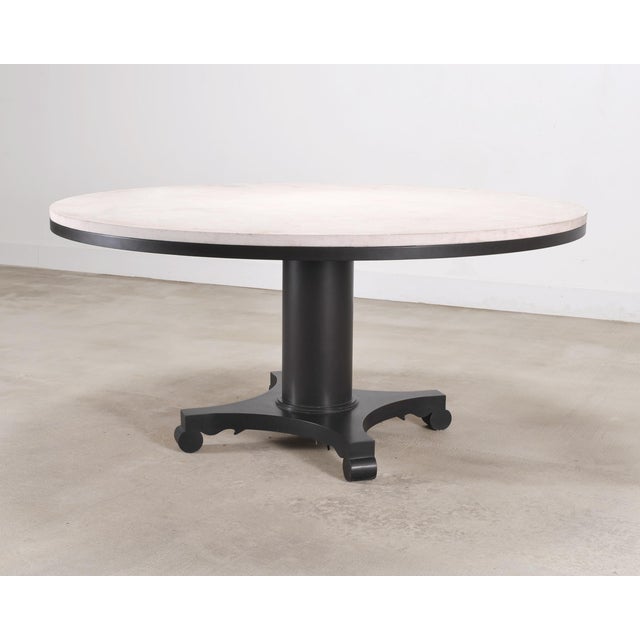 McKinnon and Harris Albemarle Limestone Garden Dining Table 63" For Sale - Image 9 of 18