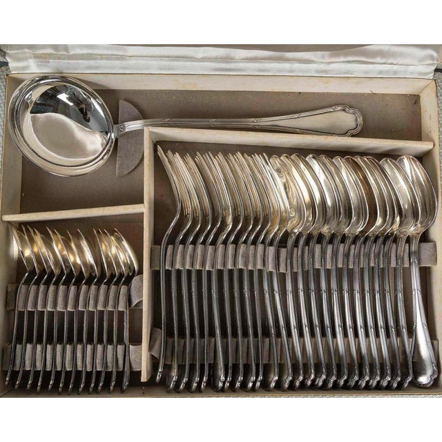 Cutlery Service in Silver Plating from Ercuis, Set of 49 For Sale - Image 4 of 14