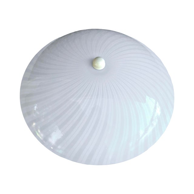 Contemporary Italian Modern Ceiling Lamp With Plexiglass Shade, Italy, 1970s/1980s. For Sale - Image 3 of 9