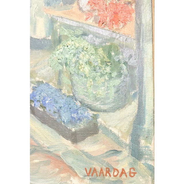 “Spring Day” Oil on Canvas by Rolf Osterholt, 1933 For Sale - Image 9 of 12