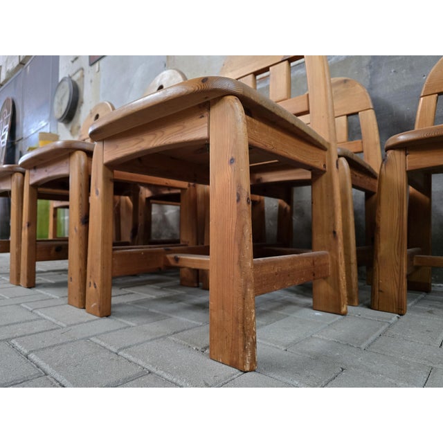 Pine Dining Chairs and Extendable Table from Wasa Möbel, 1980s, Set of 9 For Sale - Image 18 of 18