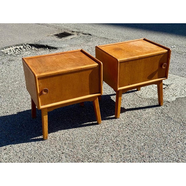 Danish Oak Nightstands, 1940s, Set of 2 For Sale - Image 12 of 13