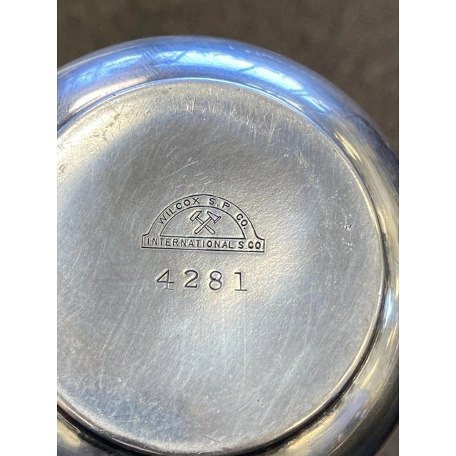 Antique Wilcox Sp Co. 4281 Silver Plated Seasoning Spice Shaker "E" Monogram For Sale - Image 10 of 10