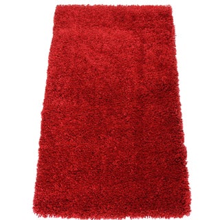 Extra Dense Red Shag Rug - 3′ × 5′ For Sale