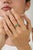 Not Yet Made - Made To Order Five-Stone Natural Emerald Band Ring Size 4 With Diamond Accents in 14k Yellow Gold For Sale - Image 5 of 17